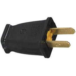 Cooper Wiring [SA440] Nonpolarized Standard Grade Thermoplastic Cord Plug - Power Cords &amp; Plugs