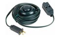 15' Extension Power Cord w/ ON/OFF Foot Press Switch - Green Cord - 3 Outlet Cube Tap