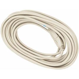 40' Medium-Duty Extension Power Cord - 16/3 - Beige - White Cord - Extension Cords &amp; Plugs