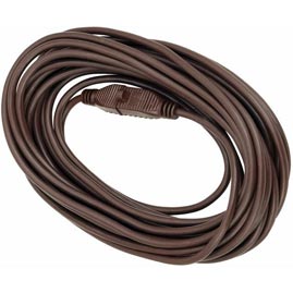 40' Medium-Duty Extension Power Cord - 16/3 - Brown - White Cord - Extension Cords &amp; Plugs