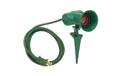 Outdoor Floodlight Lamp Stake Light Holder w/ Photocell - Green