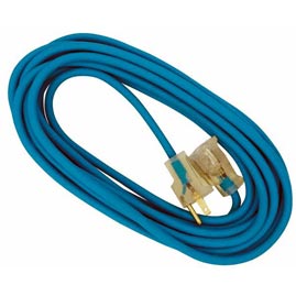25' Cold Temperature Extension Power Cord - 14/3 - Blue - Extension Cords &amp; Plugs