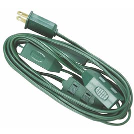 15' Christmas Tree Light Extension Power Cord - (3) 3-outlet Taps ...