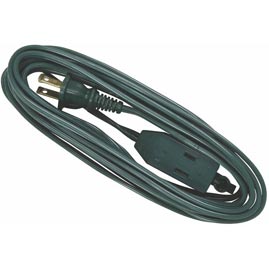 15' Extension Power Cord - 3 Outlet Cube Tap - Power Cords &amp; Plugs