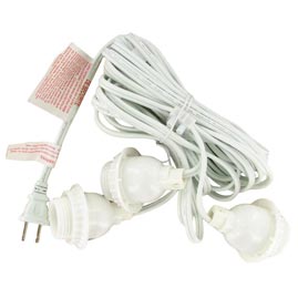Indoor Triple Socket Lantern Light Strand Set - White Wire - 21" Spacing - String Light Strands &amp; Sets
