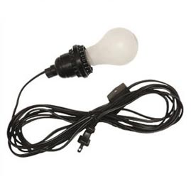 Lantern Power Cord &amp; Light Socket Set - Black Cord - Standard Base - Lantern Power Cords &amp; Plugs