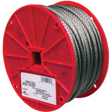 Uncoated Galvanized Steel Cable - 500' Long - 1/8" Dia.