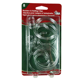 Banister/Railing Rope &amp; String Light Clips - 12 Pack - String Light Hangers &amp; Clips