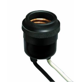 Leviton [55] Medium-Base Rubber Outdoor Light Bulb Socket - Lamp Sockets &amp; Parts