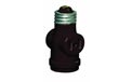 Leviton [1403] Single Light Socket 2 Outlet Adapter - Black