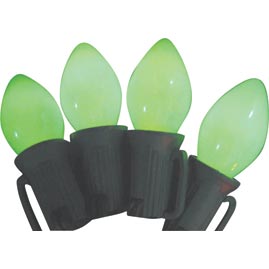 Replacement C7 Stringlight Bulbs - 4 Pack - Ceramic Green - String Lights Accessories