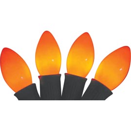 Replacement C9 Stringlight Bulbs - 4 Pack - Ceramic Orange - String Lights Accessories