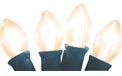 Replacement C7 Stringlight Bulbs - 4 Pack - Transparent Clear Twinkling