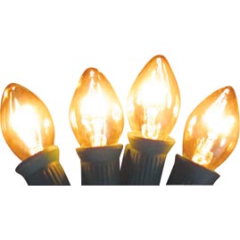 Replacement C7 Stringlight Bulbs - 4 Pack - Transparent Orange - String Lights Accessories