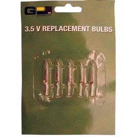 Replacement 3.5V Stringlight Bulbs - 5-Pack - Clear - String Lights Accessories