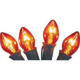 Replacement C7 Stringlight Bulbs - 4 Pack - Ceramic Orange- String Lights Accessories