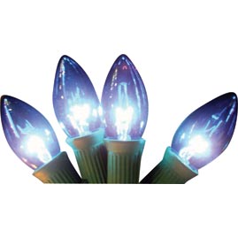 Replacement C9 Stringlight Bulbs - 4 Pack - Transparent Blue - String Lights Accessories