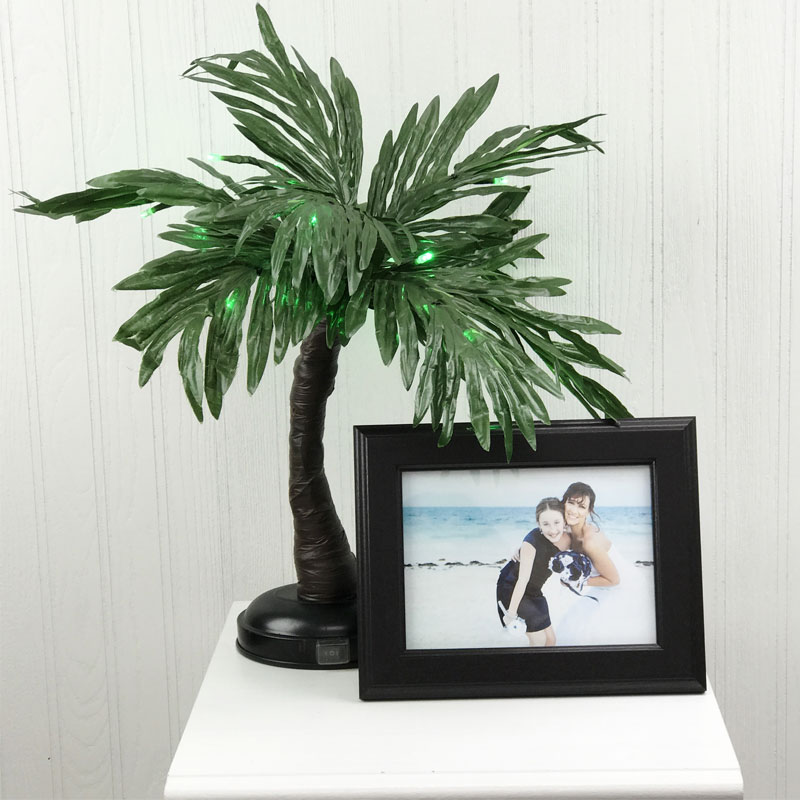 PreLit Green LED Palm Tree Battery Operated
