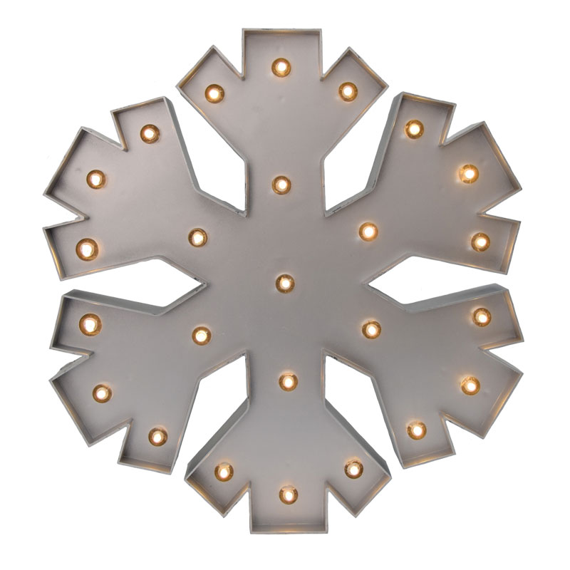 Battery Operated Metallic LED Snowflake Light