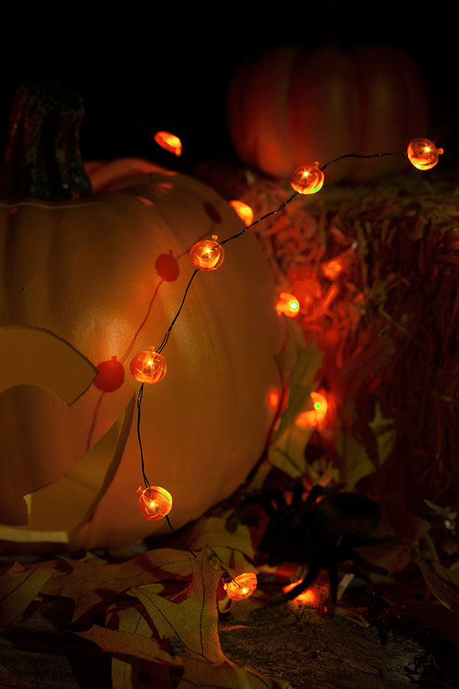LED Halloween Pumpkin Battery Operated Mini String Lights