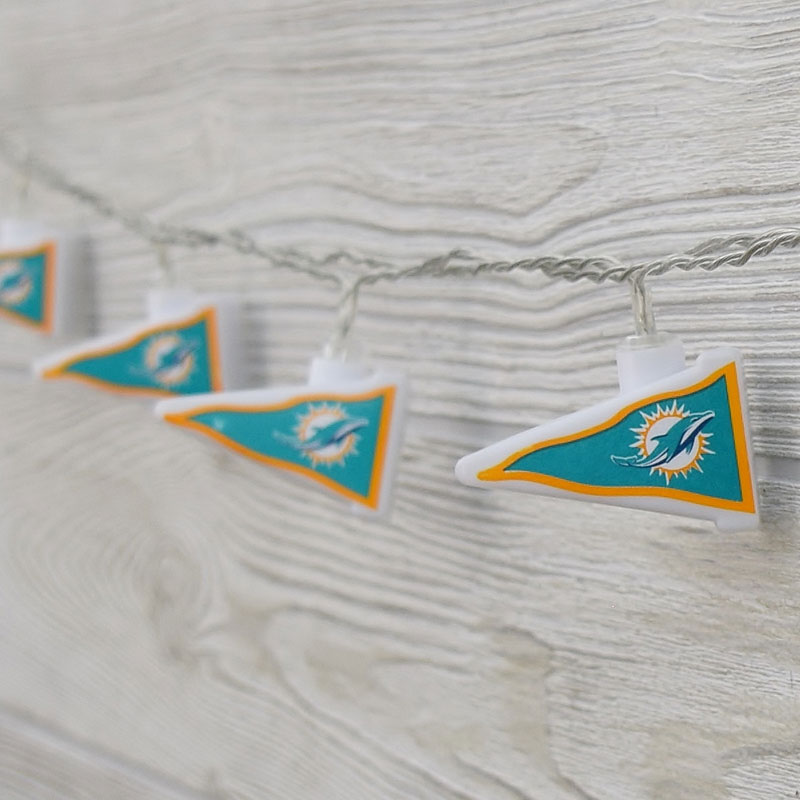 NFL Miami Dolphins LED Pennant Lights - Battery Operated