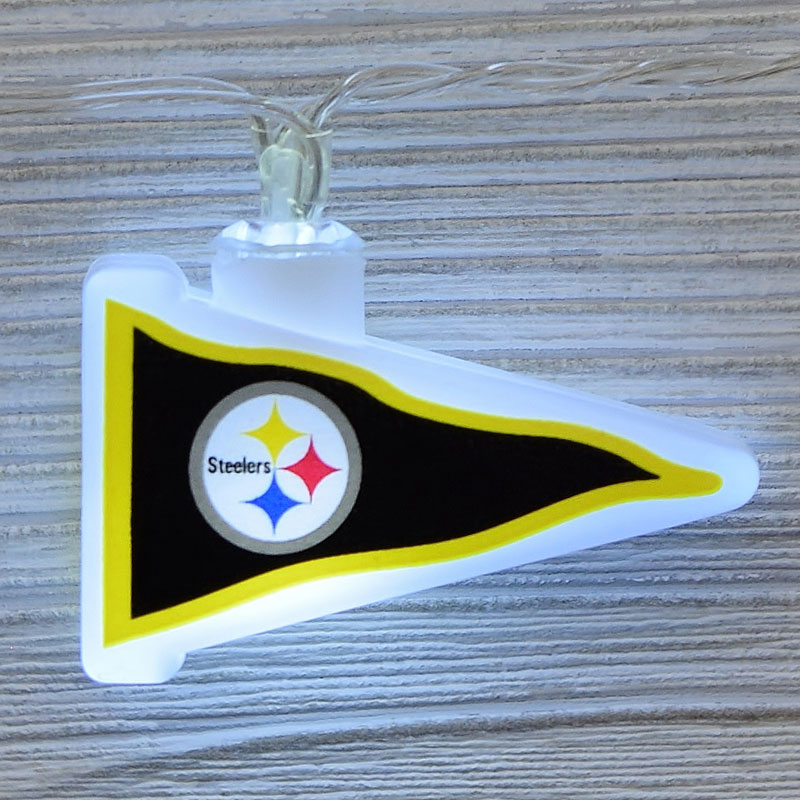 Nfl Pittsburgh Steelers Led Pennant Lights Battery Operated Nfl Pittsburgh Steelers Led Pennant String Lights Battery Operated Tp Steel