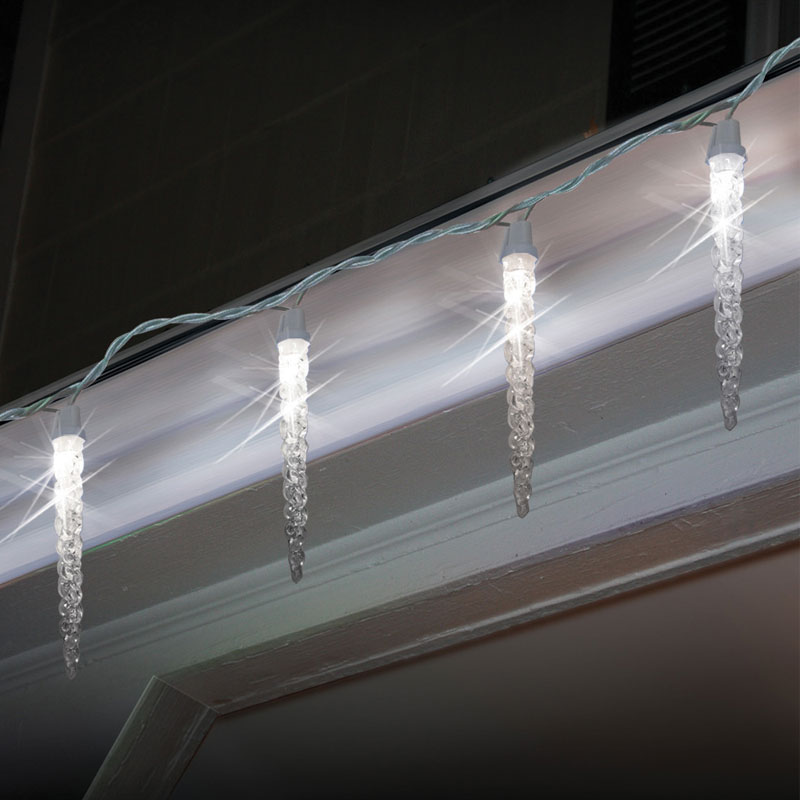 pure white led battery operated icicle lights pure white led battery operated icicle lights