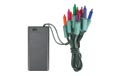 10-Light Miniature Battery Operated Stringlight Strand Set - Multi-Color Bulbs