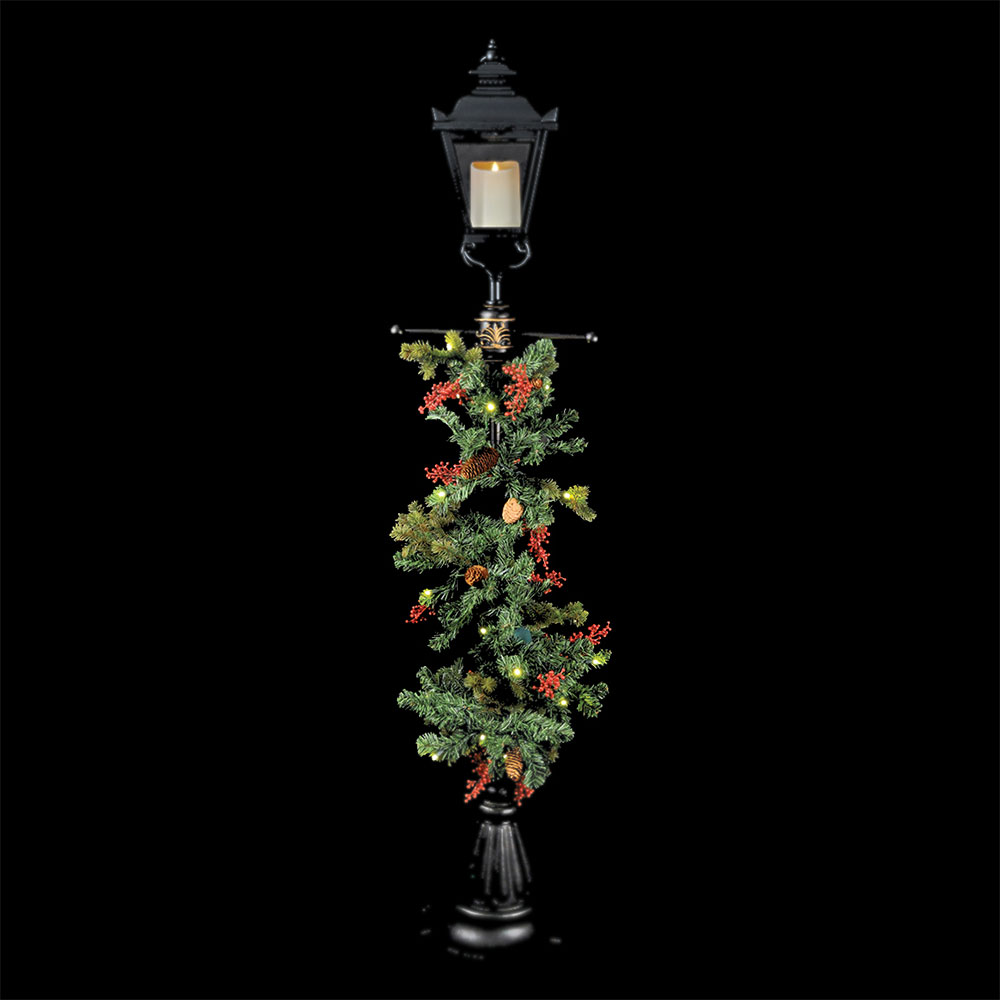 luminara decorative lamp post w garland christmas lamp post decoration