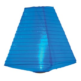 Blue Battery Operated Nylon Trapezoid Shade Lantern - 11" - Nylon Shade Lanterns