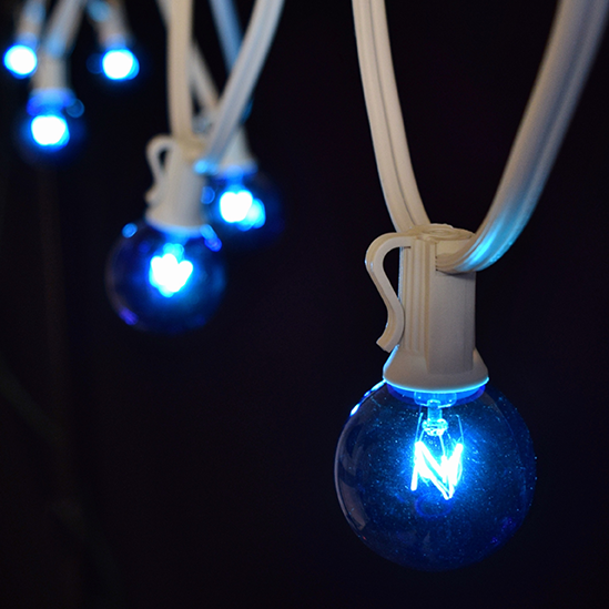 25 blue wedding globe lights white light strand 25 blue wedding globe lights white light strand
