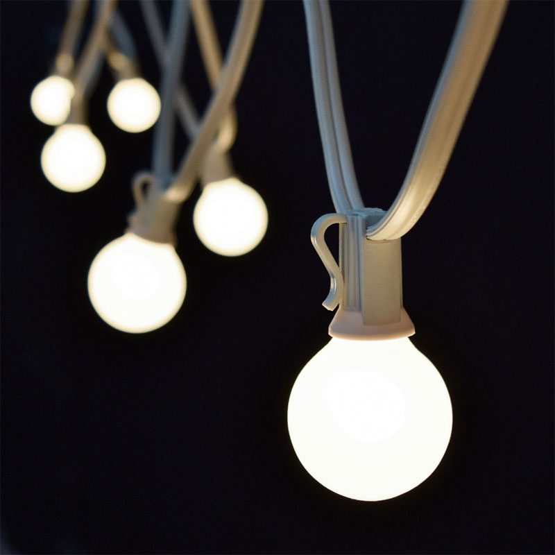 25 Commercial Candelabra Base Light Strand - Frosted