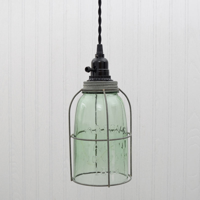 Barn Roof Half Gallon Mason Jar Pendant Light Half Gallon Caged Mason Jar Pendant Lamp