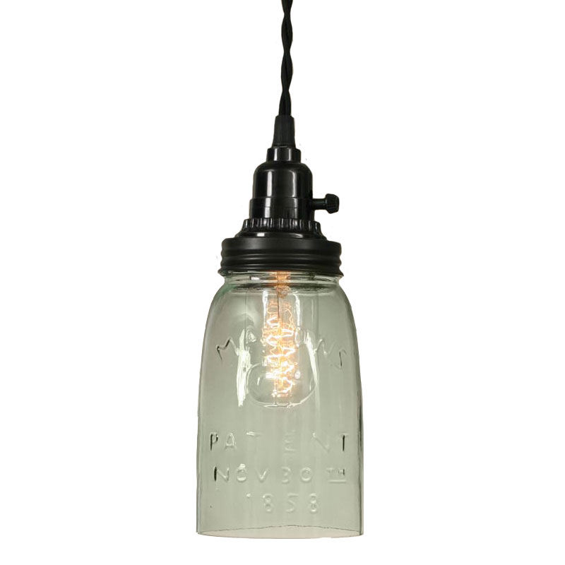 Rustic Mason Jar Pendant Light