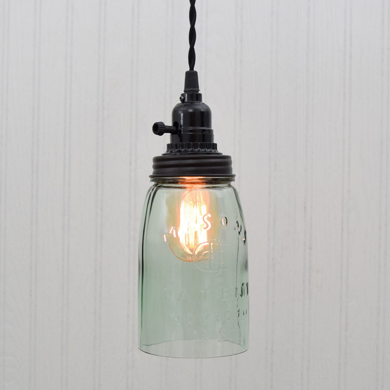 Rustic Mason Jar Pendant Light