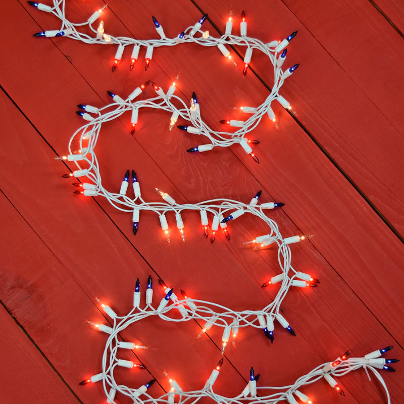 Red, White & Blue Cluster String Lights - 150 Count
