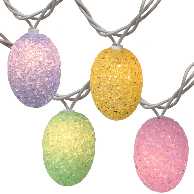 Pastel Colored Easter Egg String Lights 10 Lights