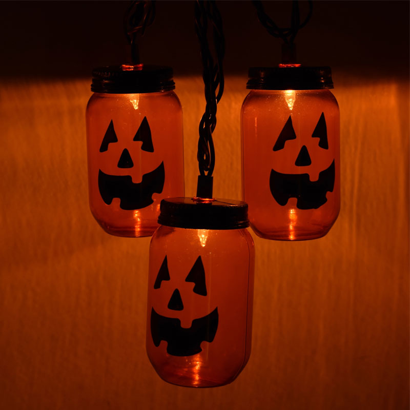 halloween pumpkin mason jar string lights halloween pumpkin mason jar string lights