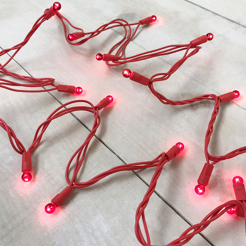 Red Globe Valentine's Day String Lights 35 Count