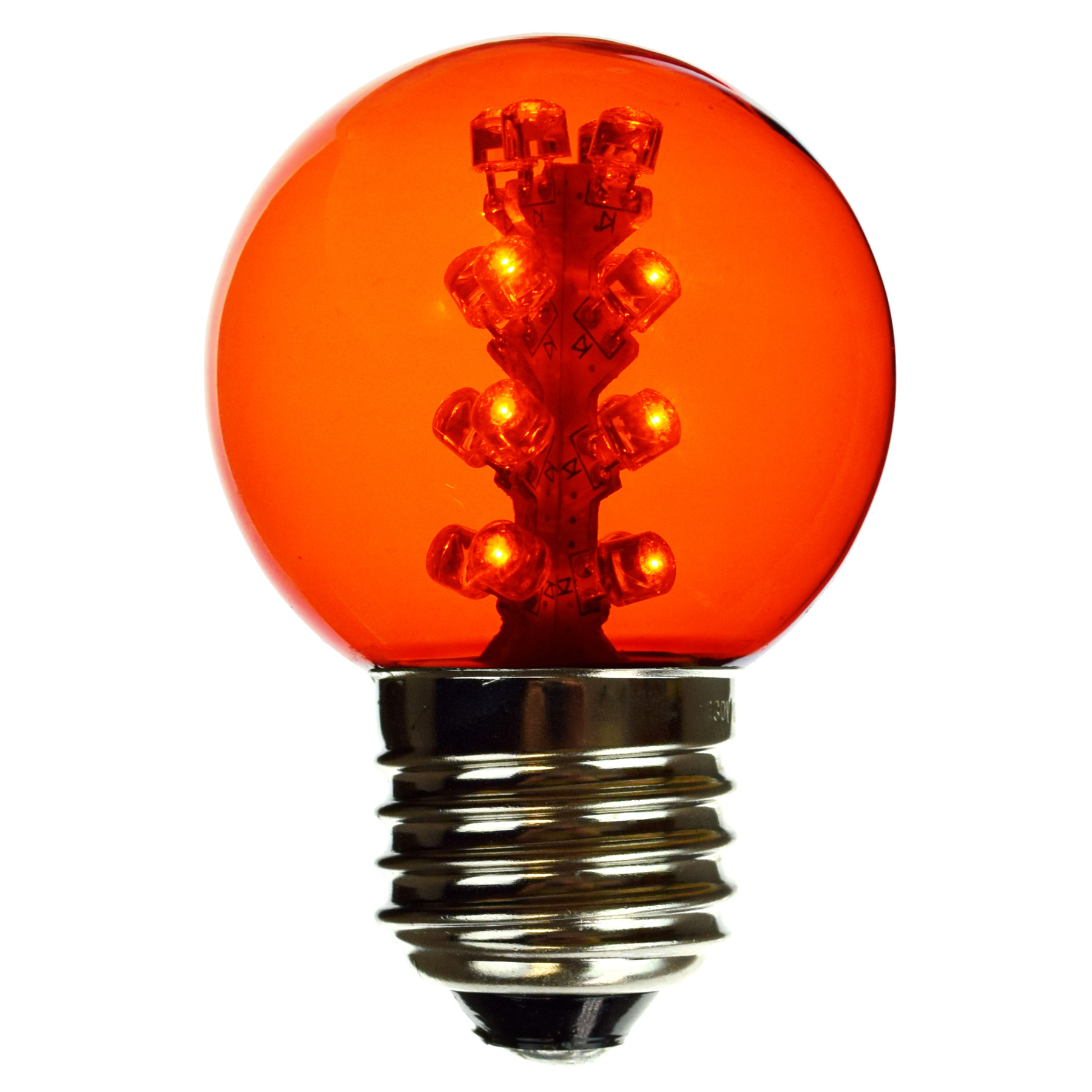 Amber LED G50 Light Bulb