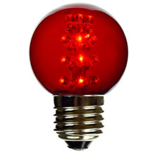 Red LED G50 Designer Globe Light Bulb
