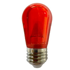 Red LED S14 Smooth Light Bulb  LI-S14RE-PL