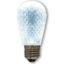 LED S14 Light Bulb - Medium Base - Faceted Bulb - Cool White