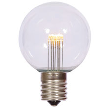Warm White G50 Globe Light Bulb - E17 - Plastic AIS-G50I-PL-WW