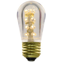 LED S14 Medium Base Light Bulb - Warm White/Plastic 