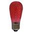 Red LED S14 Crystal Cut Faceted Light Bulb