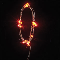 60" Battery Operated Amber LED Light String with Timer Function - 30L