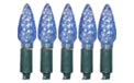 Indoor/Outdoor C3 Faceted Cone Blue LED String Light Strand - 60 Bulbs