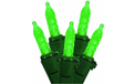 Indoor/Outdoor C3 Faceted Cone Green LED String Light Bulb Reel - 200 Bulbs - 904104