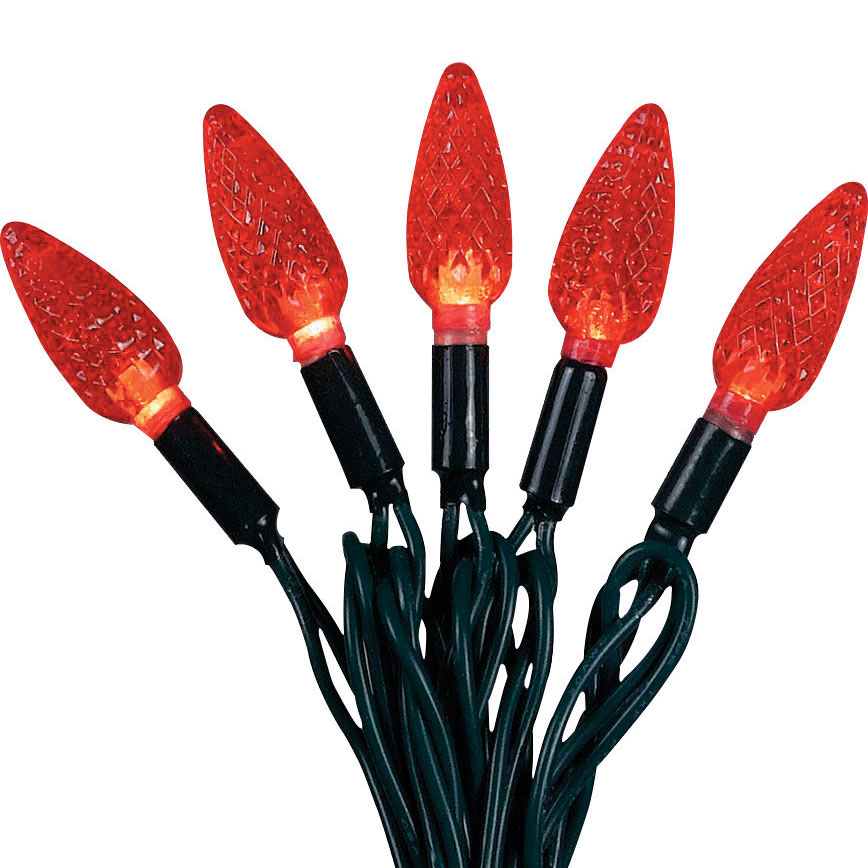 Red C6 LED Party String Lights